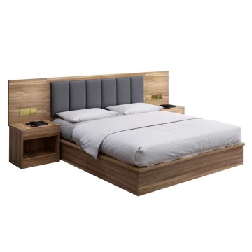 Modern MDF Wooden Beds and Cheap Queen Furniture Sets for Hotel Bedrooms
