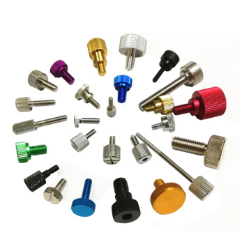 anodized aluminum adjust thumb knob knurl screw