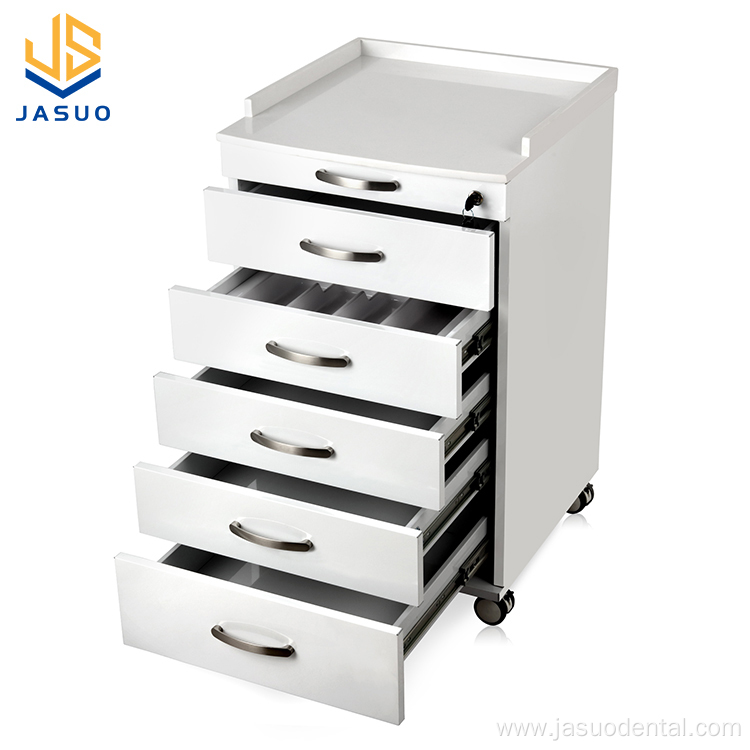 Portable Dental Instrument 5 Drawers Cabinet