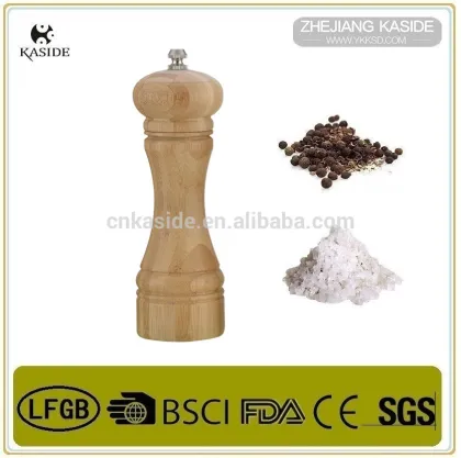 Hot sale manual bamboo salt and pepper mill/bamboo pepper mill