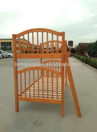 Modern wood bunk bed,Linyi Hongjiuguan(HJG) bunk bed,bunk bed factory