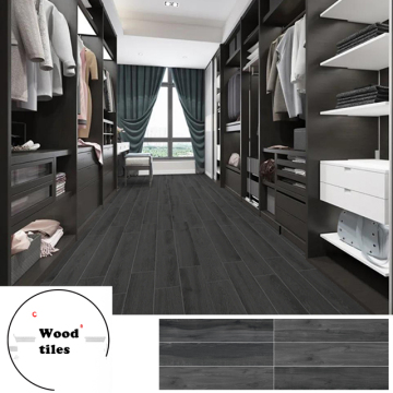 200x1000 mm Prezzo di pavimentazione in legno nero in Foshan: soluzioni di piastrelle in legno in porcellana interno e all'aperto