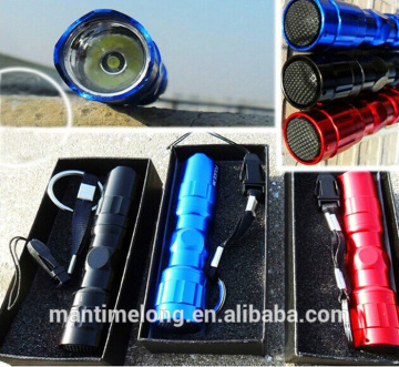 aluminum flashlight pocket flashlight waterproof led flashlight