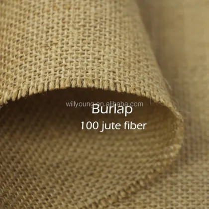 100% Jute Fiber Yarn Burlap Fabric for Hessian Cloth Sackcloth Natural Pure Colour