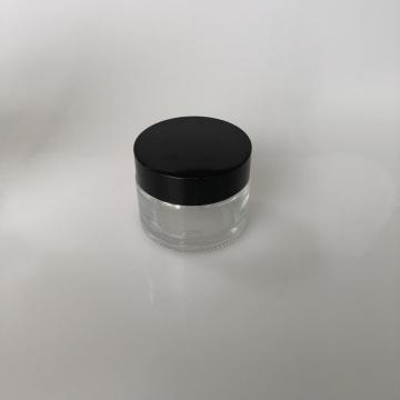 50ml clear column shape jar with cap