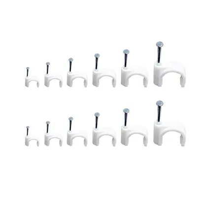 Nails Cable Wire Clips Round