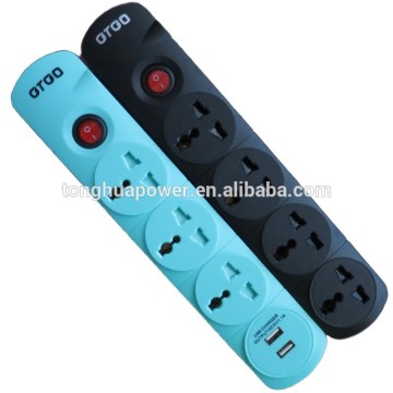 3/4 pin universal plug socket with multi socket/electrical outlet multiple socket