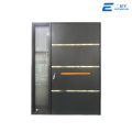 Puerta de entrada principal de aluminio fundido de vidrio personalizada