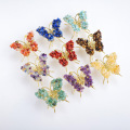 Quartz Crystal Butterfly Decoration Healing Crystal Chip Beads Ornament Home Decor Gifts