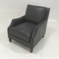 Single leather sofa solid color