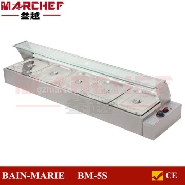 BM-5S 5 Pots Stainless steel Bain marie Cooking Equipment/ Sauce Food Warmer
