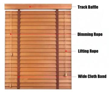 Basswood Environmental Protection Wooden Venetian Blinds