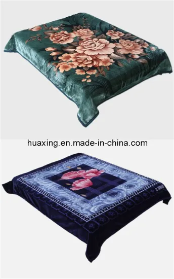 Bedding Set 100% Polyester Flower Pattern Mink Blanket/Fleece Blanket