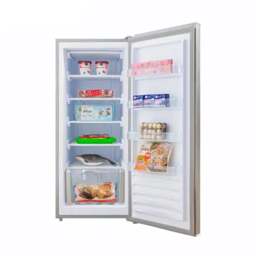 208L Vertical Freezer: Deep Upright Freezer with Defrost and Swing Door for Household Use