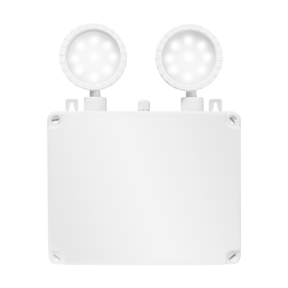 Lâmpada LED de emergência IP65 impermeável com dois focos