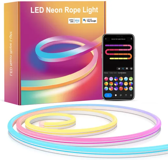 CL Lighting: Custom Logo Waterproof RGB Magic Color LED Strip Flex Neon Lights for Bedroom and Wall Decor