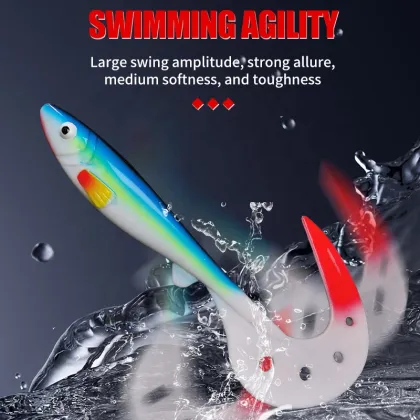 19cm PVC Shad Swim Bait Soft Lure for Pike Fishing