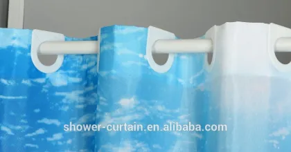 POLYESTER FABRIC PEACHES BATH CURTAINS