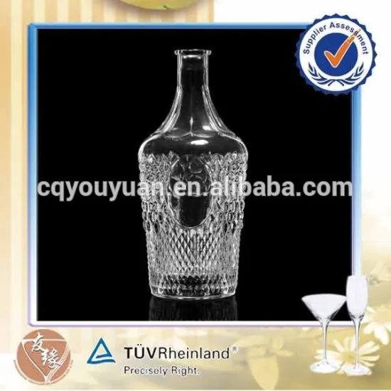 Bulk wholesale cork top SGS certificate glass large 2 liter bottle