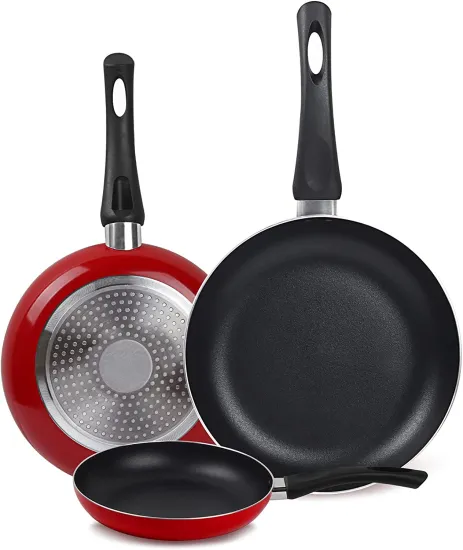 3pcs Aluminum Alloy Non-Stick Induction Fry Pan - Cheap Price for Gas & Induction Cookers