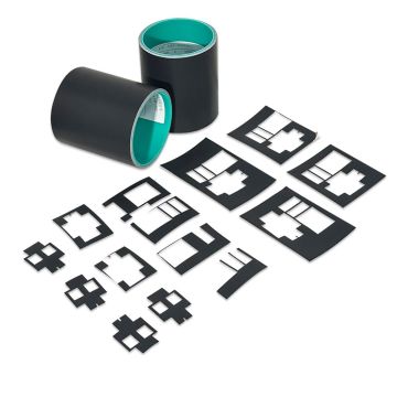 Custom Die Cut EMI/ESD Shielding: Black Nano Oxide Insulated Copper Foil Adhesive Tape Sheets