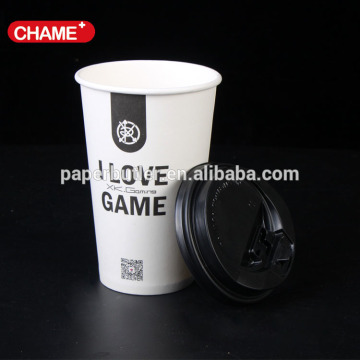 Green friendly PLA coated hot drink paper cups for hot beverage