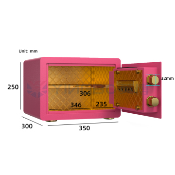 สีชมพู Safes Safes ใช้กล่องปลอดภัย