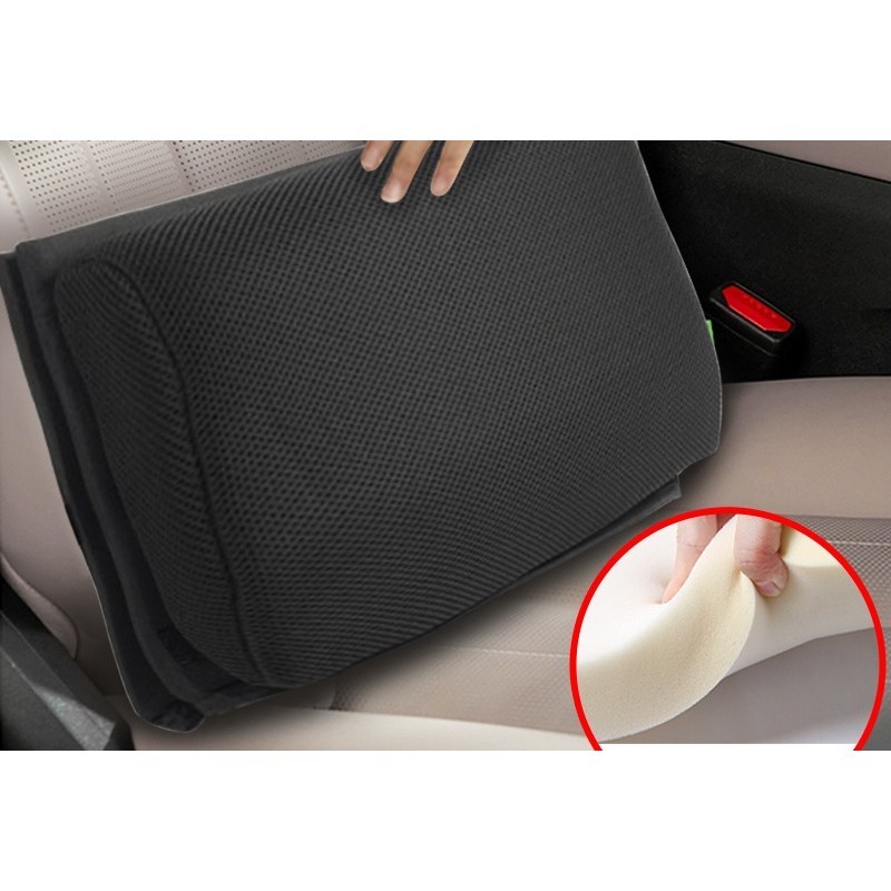 2 in 1 Oxford Car Seat Storage Box Lumbar Support Cushion 25L Foldable