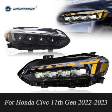 Hcmotionzは、第11世代Honda Civc 2022-2023のヘッドライトをリードしました