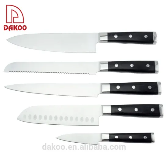 5pcs Kitchen Knife Set with Pakka wood And Forged Handle