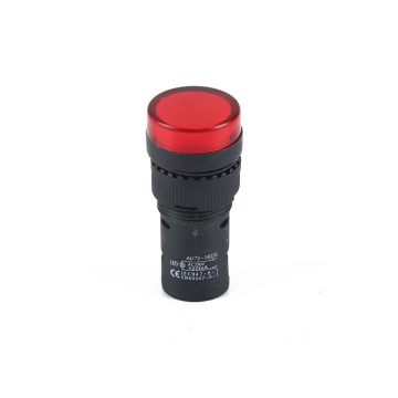 16MM Red LED Indicator Light - 20mA Equipment Power Discharge Signal Light (12V-380V)