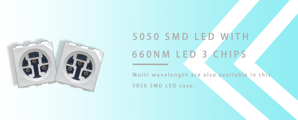 5050 SMD LED 660nm LED 3 three chips