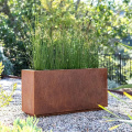 Outdoor Resistant Square Rusty Corten Steel Planter Boxes