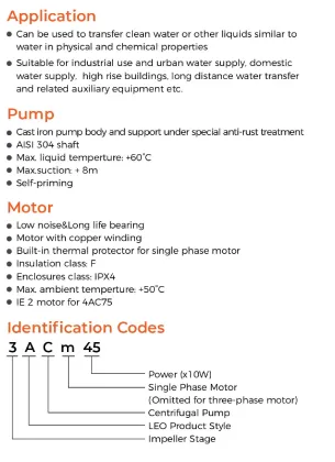 LEO Industry Multistage Centrifugal Water Pump