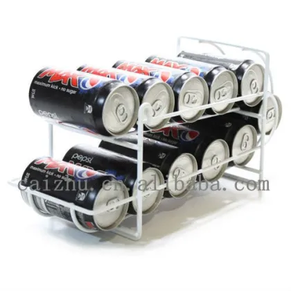White Wire Beer Can Storage Rack
