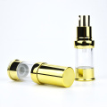 UV -gecoate gouden transparant van hoge kwaliteit 15 ml 20 ml 30 ml luxe cosmetische luchtloze pompfles zilver