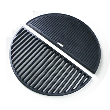 SEB KAMADO Best Bbq high quality stainless accessory Barbecue tool half moon cast iron griddle for ceramic kamado grills