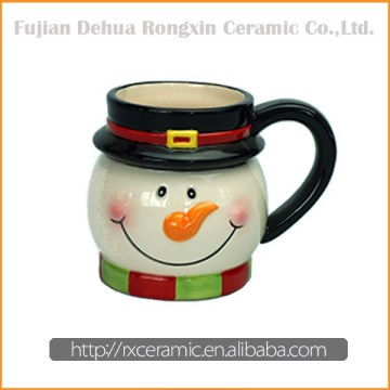 Snowman design china manufactures of porcelain coffee mug