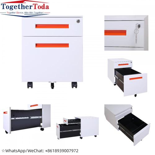 Durable 2 drawer filing movable cabinet
