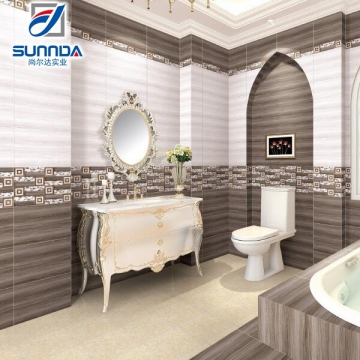 300x450mm 3d printing glazed wall ceramic bathroom tile in China