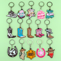 Custom PVC Keychain Personalized Promotional Item with UV Printing Stainless Steel Metal Type for Logo Display