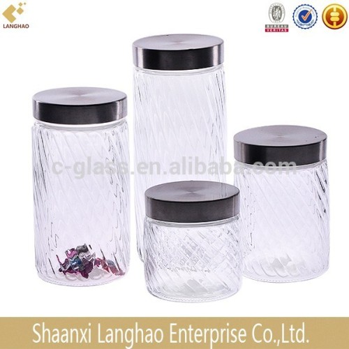 cylindrical glass container,glass jars airtight lid