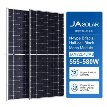Certyfikowane JA 580W dwufacal n-podwójny szklany panel słoneczny typu n-typ