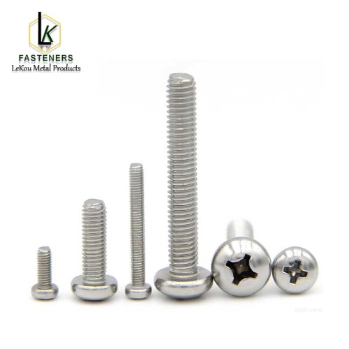 Шрубы з круглай галоўкай Phillips з нержавеючай сталі