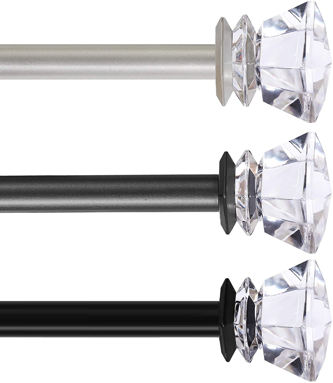 Crystal Clear Crystal Curtain Rod