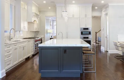 Customized modern shaker modular kitchen cabinets