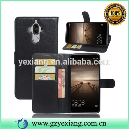 Wallet PU Leather Protective cell phone back cover flip case for huawei mate 9