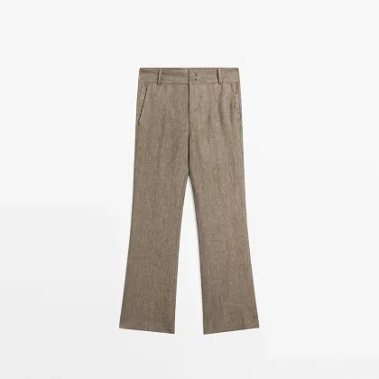Woman's 100% linen flared pants
