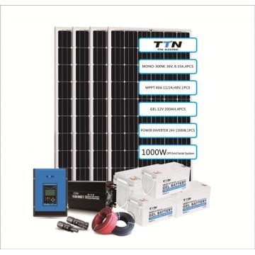 Sistema solar de 1000W, 1100W, 1200W fuera de la red