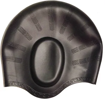 Custom Printed Silicone Swim Caps for Long Hair with Ear Protection
